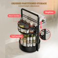 thumbnail image 4 of Especiero giratorio CLOKTA de 2 niveles con soporte para toallas de papel negro, 4 of 8