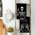 thumbnail image 3 of Sm:)e Spooky Skeleton Spider Bone Day of the Dead Kitchen Dish Towels Set of 2, 18x26 Inch, 3 of 6