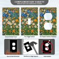 thumbnail image 3 of Yayeee Blank Wall Plate Cover 1-Gang 4.5"x2.7" Home Unused Decorative Outlet, Orange Floral Garden, 3 of 7