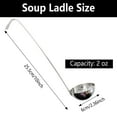 thumbnail image 2 of 3Pcs Stainless Steel Culinary Ladle 2 oz One-Piece Dishwasher Safe Home, Restaurant, Buffet and Catering Serving Ladle for Sauces, Soup, Gravy, and Salad Dressing, 2 of 5