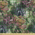 thumbnail image 2 of Ambesonne Floral Fabric by the Yard Upholstery, Tulip Flowers Summer Concept, 2 Yards, Olive Green and Multicolor, 2 of 5
