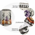 thumbnail image 6 of Shower Curtains for Bathroom-72"x84",Halloween Witch Hat Pumpkin Waterproof Bath Curtain Grommet Shower Curtain Set with Hooks,Bat Tree Buffalo on Burlap Washable Bath Accessories, 6 of 6