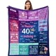 thumbnail image 1 of LHSHID 40th Birthday Gifts Women Blanket40th Bday Gifts Women 40 Year Old Birthday Gifts for Women40 Birthday Gifts for Women 40th Birthday Decorations Women 30"x40", 1 of 8