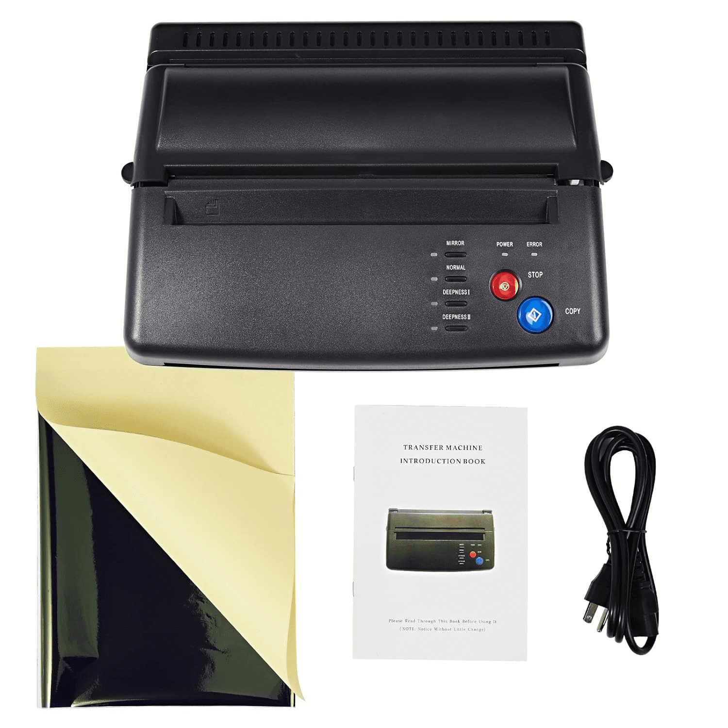ARDIKAMA Black Tattoo Transfer Copier Printer Machine Thermal Stencil Paper Maker with 20 Free Transfer Paper