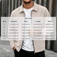 thumbnail image 3 of Men's Corduroy Jacket Lapel Collar Full Zip Up Long Sleeve Casual Coat Classic Textured Outerwear with Pockets, 3 of 9
