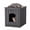 Black, variant on PLAYRANK Indoor Outdoor Plastic Cat Kennel with Flat Load-Bearing Top, Multi-Purpose Pet House Can Be Used as Patio Storage Side Table for Small Pets