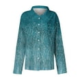 thumbnail image 4 of FNFYFH Womens Long Sleeve Button Down Shirts Collared Business Work Tops Dressy Casual Floral Printed Blouses Office Shirt, 4 of 5