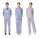 thumbnail image 3 of Pijama de algodón para mujer, cómodo, de manga larga, para pacientes encamados, hospitalizados y en casa (rayas rosas y blancas, talla M), 3 of 8