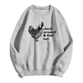 thumbnail image 3 of Huaizzzy Haut à Imprimé Lettres et Poulet pour Femmes, Chandail à Col Rond Décontracté, Chandails en Molleton Confortables à Fermeture Éclair, Veste Contrastée à Fermeture Éclair Complète, Veste Habillée à Capuche Zippée pour Femmes, Vestes Graphiques, 3 of 3