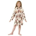 thumbnail image 6 of FORMRS Niños Bathrobe Unisex Hooded Robe Soft Plush Pajamas Sleepwear, Size 2-3T, Cute Chocolate Cakes, 6 of 7