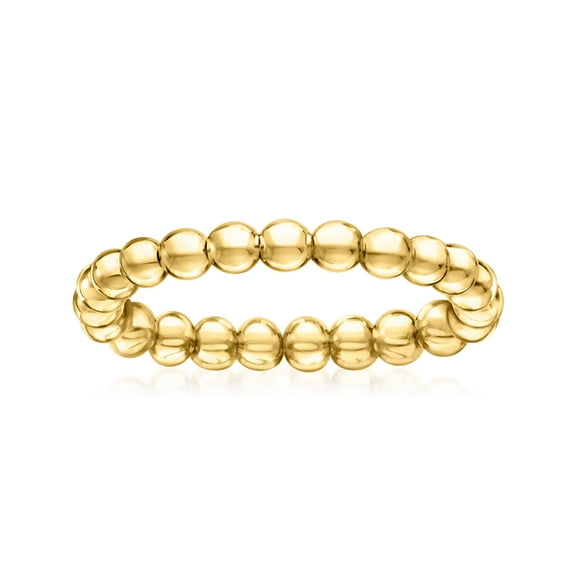 Ross-Simons 3mm 10kt Yellow Gold Bead Stretch Ring, Women's, Adult