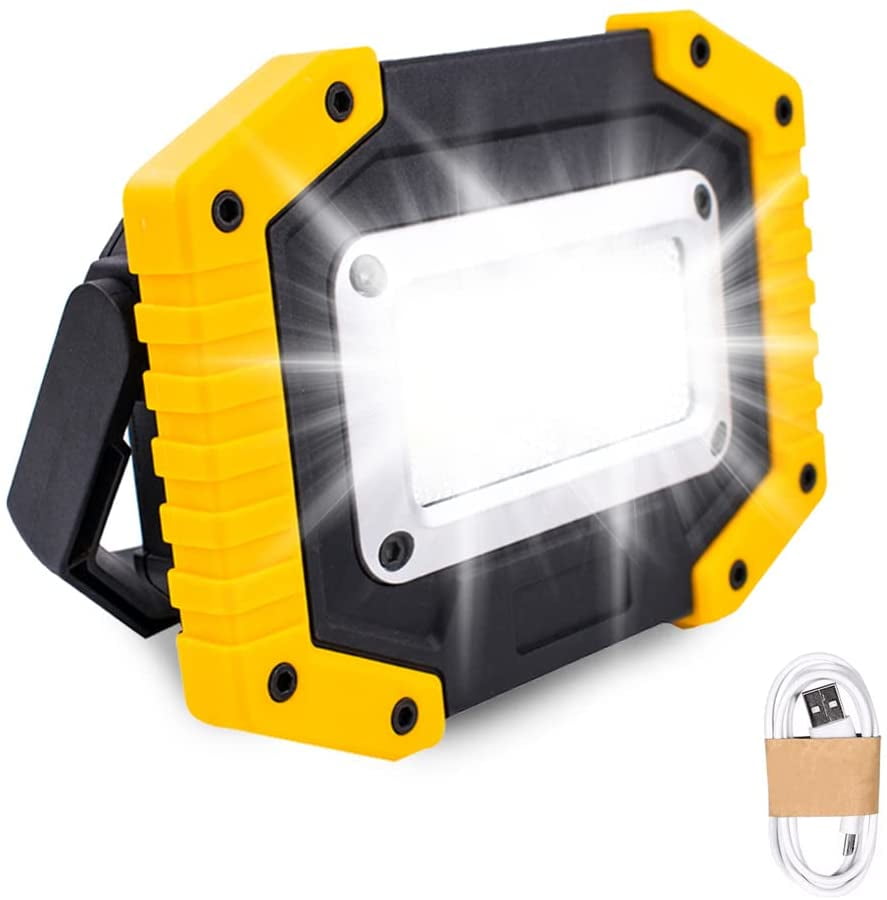 30W COB LED Rechargeable Rechargeable Floodlight LED Security Outdoor Work Light 