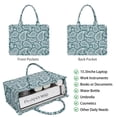 thumbnail image 2 of Large Capacity Tote Bag,Teal Paisley Pattern Handbag Fashion Luxury Tote Bag,15.7"x13"x 5.1" Inches,Laptop Compatible, 2 of 6