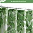 thumbnail image 3 of Eucalyptus Shower Curtain Sets, Watercolor Leaves on The Top Plant with Floral Bathroom Decoration 72x72 Inch with Hooks (B-Green, 72 * 72), 3 of 6