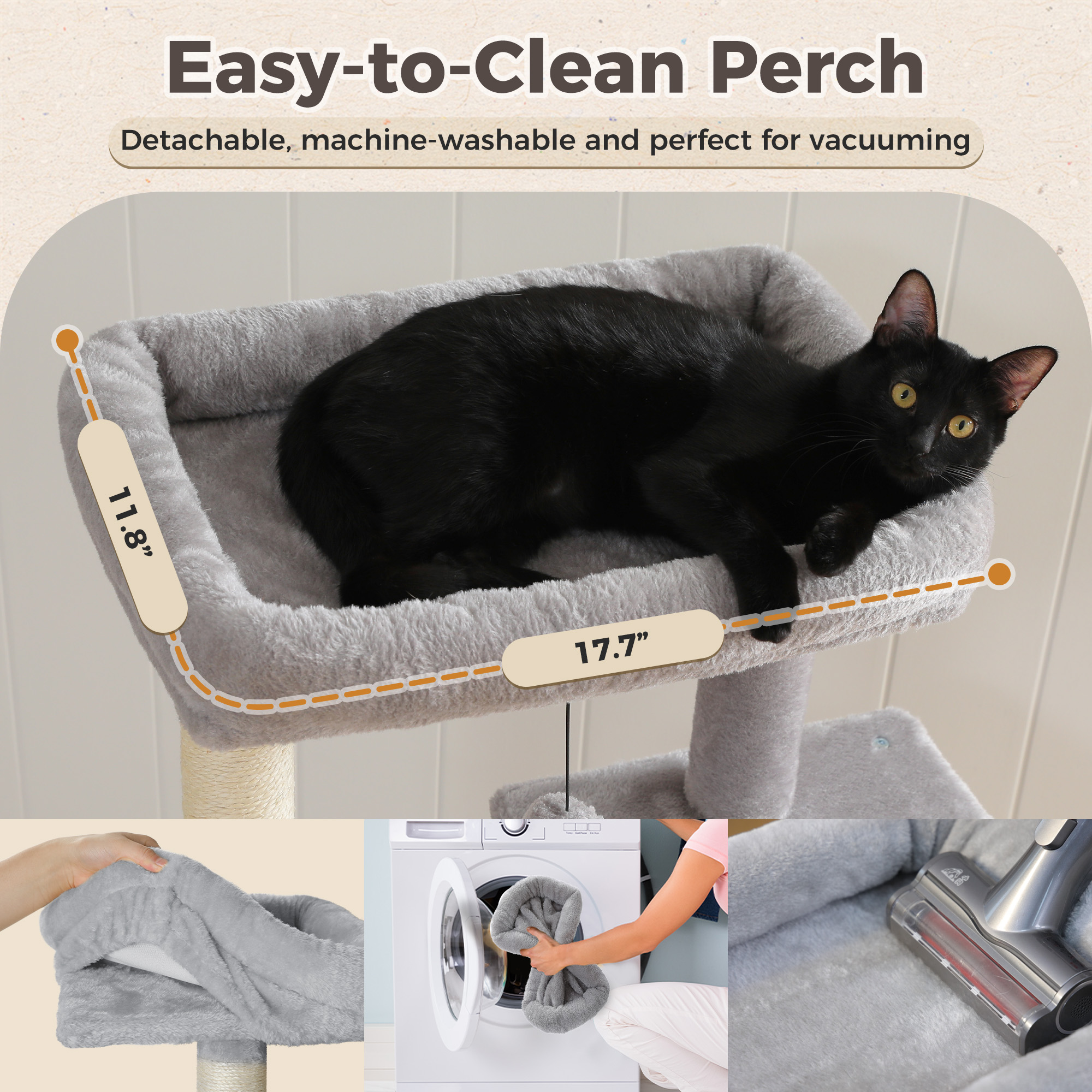 Pawz Road 56" Multi-Level Cat Tree Tower for Large Cats photo 5