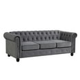 thumbnail image 2 of RN Furnishings modern sofa Loveseat velvet fabric Living room furniture Set-Gray, 2 of 6