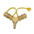 thumbnail image 2 of Adaptador Irfora Adaptador de conexión rápida de propano RV de 1/4 ``, divisor en Y de latón macizo, tanques, accesorios de manguera para acampar / cocinar / barbacoa al aire libre Irfora Adaptador, 2 of 6