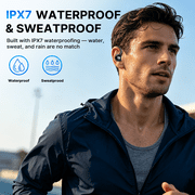 Wireless Earbuds, Bluetooth 5.4 Sports Headphones, 50H Playback Over Ear Earbuds with ENC Noise Cancelling Mic, Deep Bass Fitness Earphones Gym Running Workout with Earhooks, IP7 Waterproof Headset