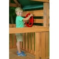 thumbnail image 2 of Creative Cedar Designs Mountain View Wooden Swing Sets with Tarp Roof with Red Accessories & Green Slide, 2 of 10
