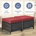 thumbnail image 4 of POCASSY Wicker Outdoor Ottoman with Cushions, 4 of 6