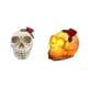 thumbnail image 4 of Estatua De Calavera Con Resina Ligera Calavera De Simulación Esqueleto Vívido Calavera Diversión Calavera De Halloween Flor Decoración De Halloween Para Halloween Noticed HA016540-00, 4 of 7