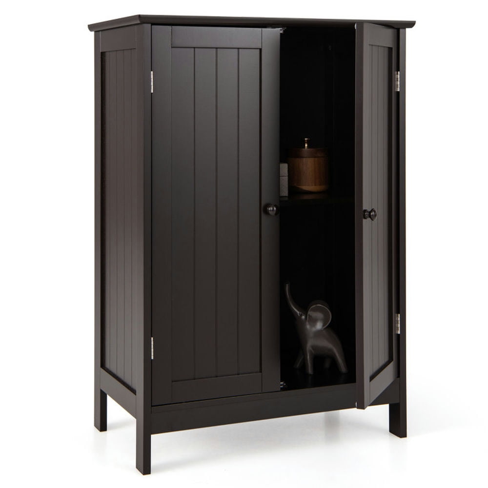 Finihen Bathroom Storage Cabinet, Bathroom Floor Cabinet, Bathroom Floor Storage Double Door Cupboard Cabinet, for Bathroom, Living Room, Bedroom, Kitchen, Brown Finihen Bathroom Storage Cabinet, Bathroom Floor Cabinet, Bathroom Floor Storage Double Door Cupboard Cabinet, for Bathroom, Living Room, Bedroom, Kitchen, Brown