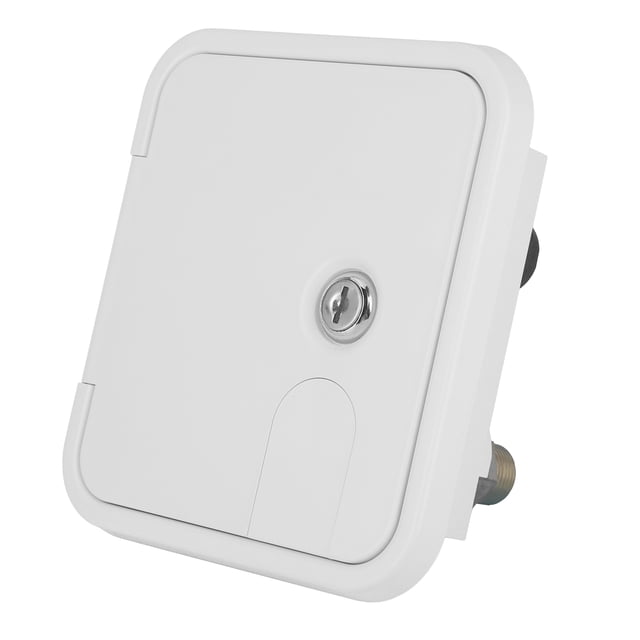 RV Water Inlet, Water Filling Port Accessories 12V/24V Square-Shape Water Filler For Motorhomes For Hatch Traile