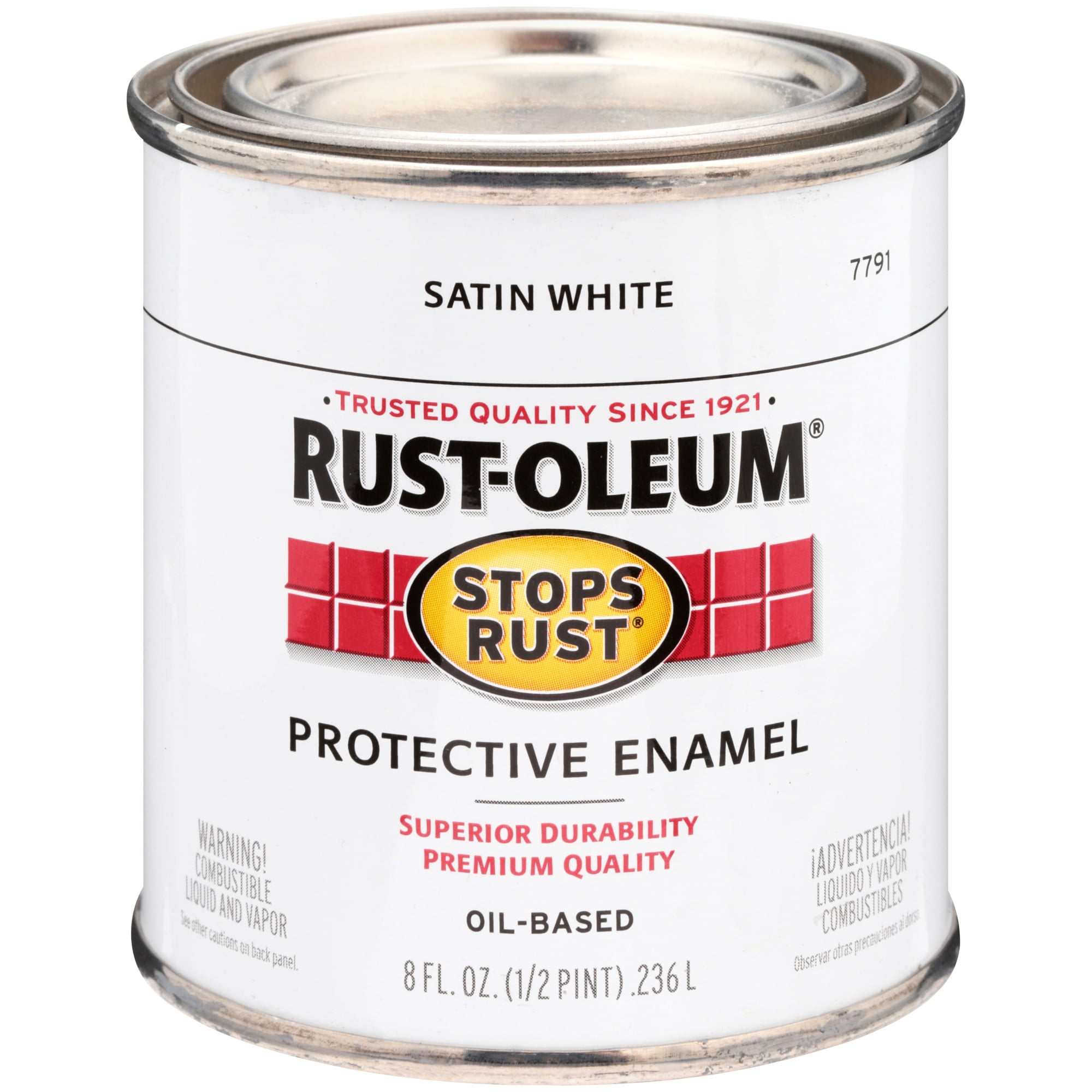 RustOleum® Stops Rust® Satin White OilBased Protective Enamel 8 fl