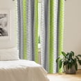 thumbnail image 2 of Ambesonne Abstract Curtains, Wavy Vertical Stripes, Pair of 28"x95", Multicolor, 2 of 5