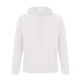 thumbnail image 3 of UJNDER Women's Hooded Sweatshirt Solid Color Drawstring Pocket Pullover Long Sleeve Casual Fashion White XXXL, 3 of 3