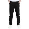 thumbnail image 2 of Sweatpants with Pockets, Boys And Childrens Sports Cargo Pants Stretch Elastic Waist School Kids Twill Joggers for 4-13Years, Size 6-14 Years, 2 of 8
