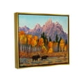 thumbnail image 4 of Stupell Industries Wildlife with Autumn Scenery Landscape Painting Gold Floater Framed Canvas Art Print Wall Art, 31 x 25, 4 of 10