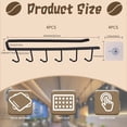 thumbnail image 7 of 4Pcs Coffee Mug Holder Under Cabinet,Coffee Cups Holder with 6 Mug Hooks,Drilling Free Adhesive Kitchen Utensils Hanging Hooks for Kitchen Utensil,Fit for 1 Inch Thickness Shelf or Less (Black), 7 of 7
