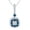White, variant on AFFY (0.65 cttw) Round Cut Blue & White Natural Diamond Square Drop Pendant Necklace In 14k White Gold