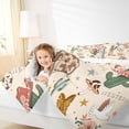 thumbnail image 4 of jejeloiu Beige Cowgirl Western Queen Comforter Set Kids,Desert Boot Print Bedding Comforter Set,Reversible,3-Piece, 4 of 8