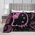 thumbnail image 5 of Hello Kitty Throw Blanket, Cozy Flannel Blankets For Boys Girls, Super Soft Warm Blanket For Couch Sofa Bed, 5 of 9