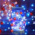 thumbnail image 6 of yulier American Flag Star String Lights, 4th of July Decorations Red White Blue Flag and Star Shaped Light String Battery Operated Independence Day Memorial Day Home Decor, 16.4FT 50 LED, 6 of 9