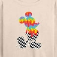 thumbnail image 3 of Mickey & Friends - Mickey Silhouette Drip Checker - Women's Lightweight French Terry Long Sleeve Shirt, 3 of 5