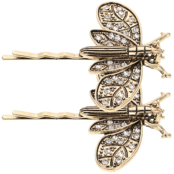 2 Pcs Dragonfly Hair Pin Decorative Clip for Women Barrettes