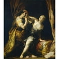 thumbnail image 2 of Giuseppe Maria Crespi 20x22 Black Ornate Framed Double Matted Museum Art Print Titled: Tarquin and Lucretia (C. 1695-1700), 2 of 5