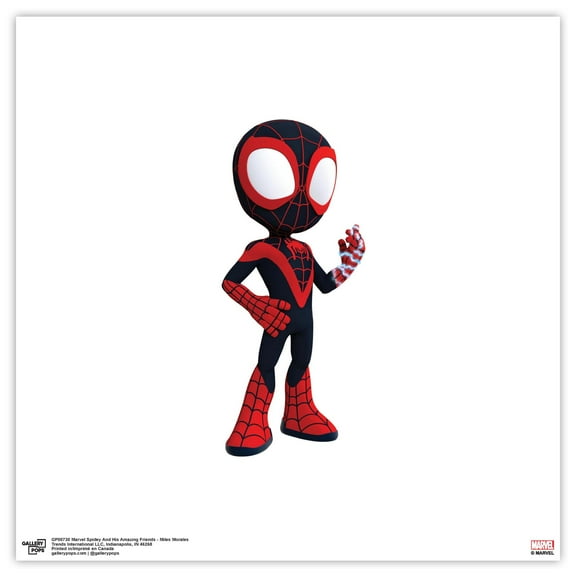 Gallery Pops Marvel Spidey And His Amazing Friends - Miles Morales Wall Art, Unframed Version, 12" x 12"