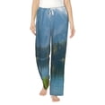 thumbnail image 2 of Lsque Majestic Deer Mountain Lake Print Women's Pajama Pants, Lounge Pant - Comfortable Home Wear,Elastic Waistband, Stylish Design-Medium, 2 of 9