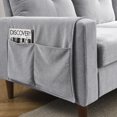 thumbnail image 4 of DEALTOPS 80" Convertible Sectional Sofa Couch with Movable Ottoman 3 Seats L-Shape Sofa Chaise for Living Room - Light Gray, 4 of 8