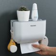 thumbnail image 4 of Tissue Box Thickened Durable Box Waterproof Plastic Toilet Holder for Tampons Pads Feminine Products  Blue, 4 of 8