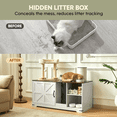 thumbnail image 6 of JanflyHome Cat Litter Box Enclosure,  43.3 inches Hidden Litter Box Furniture Cabinet with Storage, Cardboard, Light, Wood Indoor Cat House Washroom, Farmhouse Style, Rustic Brown Oak, 6 of 8