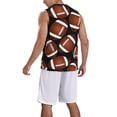 thumbnail image 2 of Sikiie Brown Football On Black Basketball Jersey Reversible Men's Mesh Athletic Sports Shirts Training Practice S-4XLMedium, 2 of 6