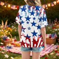 thumbnail image 5 of CCRFTGI Usa Flag Shirts for Child Boys Girls Size 10-12 Patriotic Cute Tops 4th Of July American Flag Stars Outfits July 4th Celebration Summer Tops Festival T-Shirts Wine 2-3 Years, 5 of 7