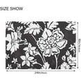 thumbnail image 3 of GZHJMY Hawaiian Black Floral Bathroom Rug Rectangular Bath Mat Non Slip Bath Rugs Absorbent Shaggy Bathmats for Sink Shower 16" x 24", 3 of 7