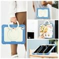 thumbnail image 6 of for iPad Pro 13 inch Case (M4 2024/M5 2025), 360 Rotating Shockproof Cover with Stand, Handle, Shoulder Strap, Cream Navy, 6 of 7