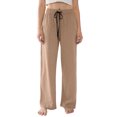 thumbnail image 2 of Women's Straight Wide Leg Pants Drawstring High Waisted Casual Long Trousers Khaki M, 2 of 5